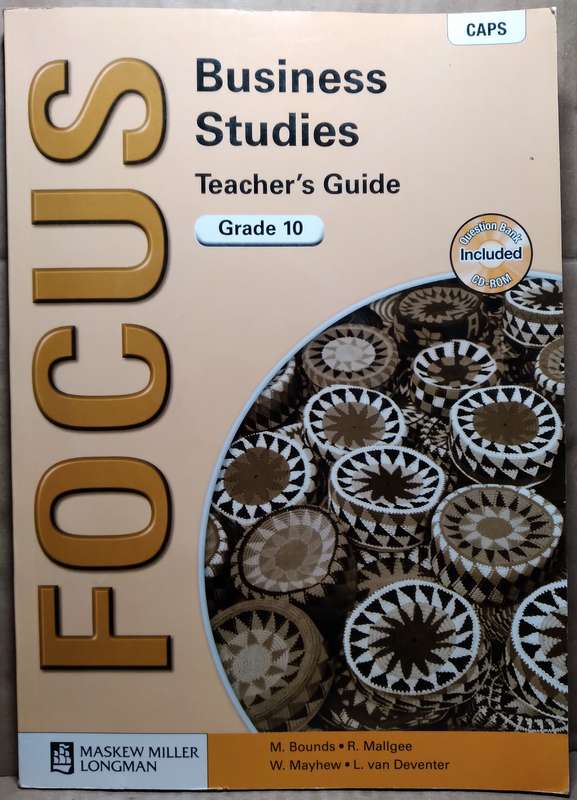 Focus Business Studies Grade 10 Teacher's Guide + Disc - M. Bounds