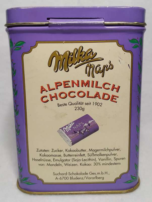 Collectible Tins - Milka Naps Suchard Chocolate Collectors Tin (Empty) Collectable Retro