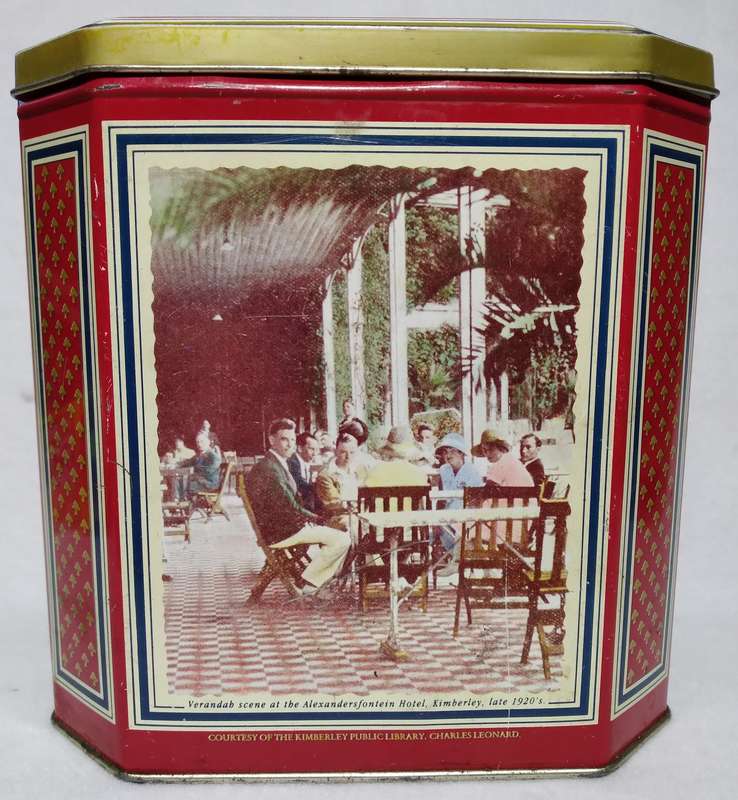 Collectible Tins - Old Tea Tin with Early South African Scenes
