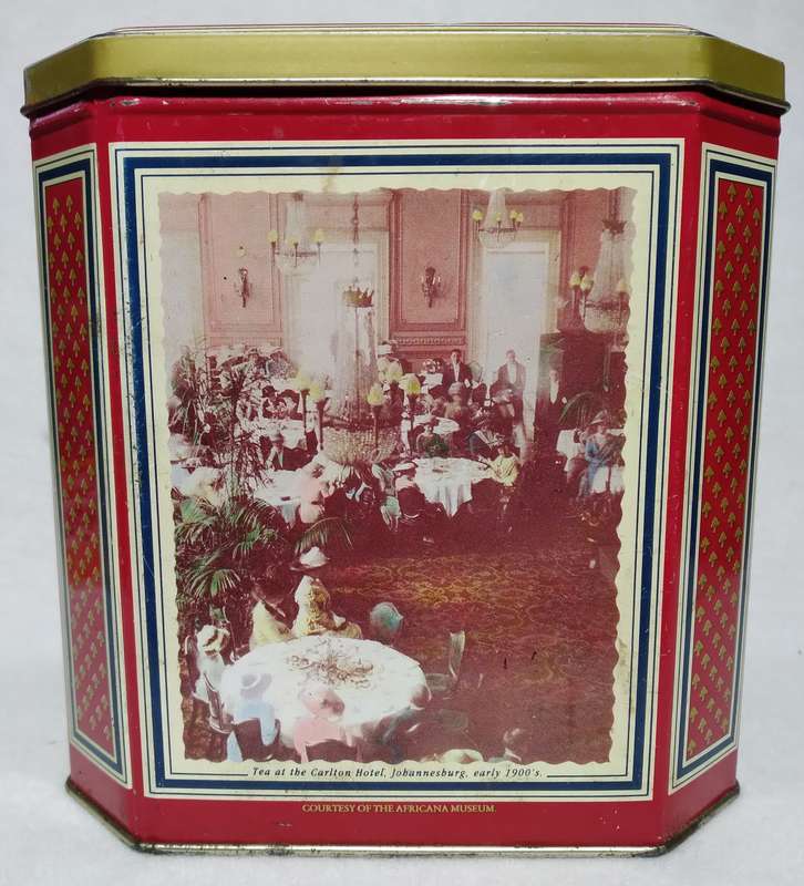 Collectible Tins - Old Tea Tin with Early South African Scenes