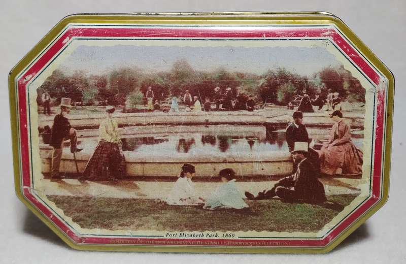 Collectible Tins - Old Tea Tin with Early South African Scenes