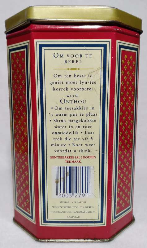 Collectible Tins - Old Tea Tin with Early South African Scenes