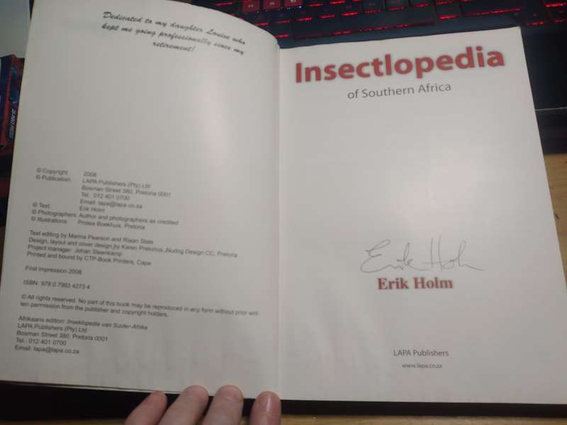 Insectopedia of Southern Africa - Erik Holm (Signed by Author)
