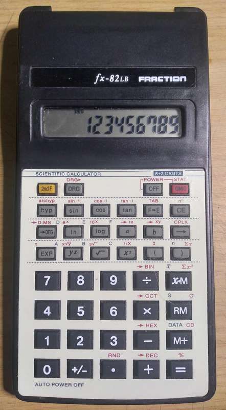 Fraction Calculator (FX-82LB) Working - No Cover/Lid