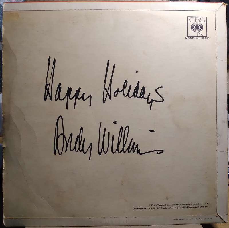 Andy Williams Christmas Album LP