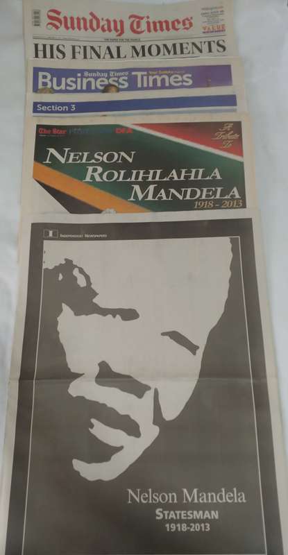 Madiba (Nelson Mandela) Newspapers and Inserts