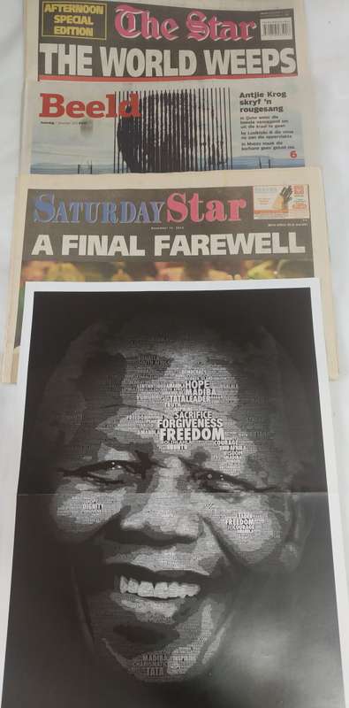 Madiba (Nelson Mandela) Newspapers and Inserts