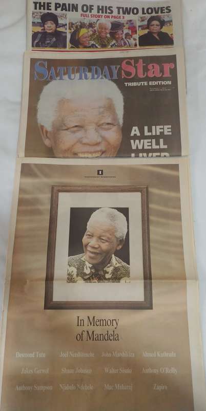 Madiba (Nelson Mandela) Newspapers and Inserts