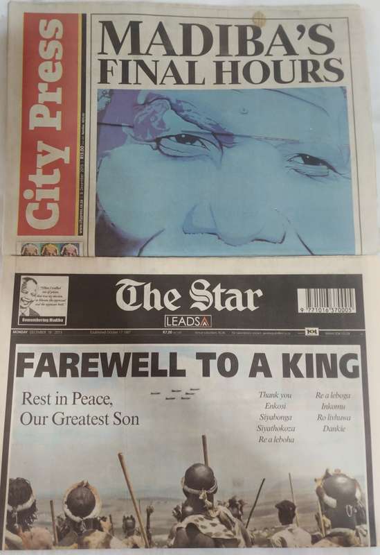 Madiba (Nelson Mandela) Newspapers and Inserts