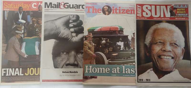 Madiba (Nelson Mandela) Newspapers and Inserts