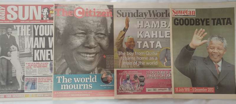 Madiba (Nelson Mandela) Newspapers and Inserts