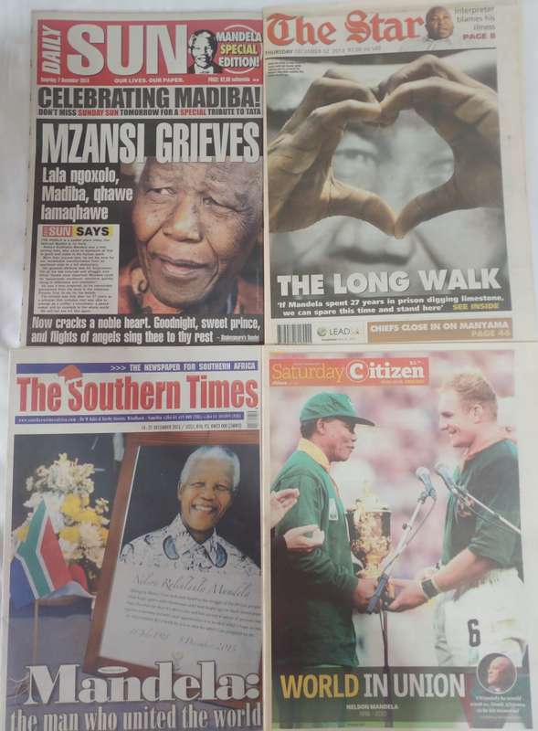 Madiba (Nelson Mandela) Newspapers and Inserts