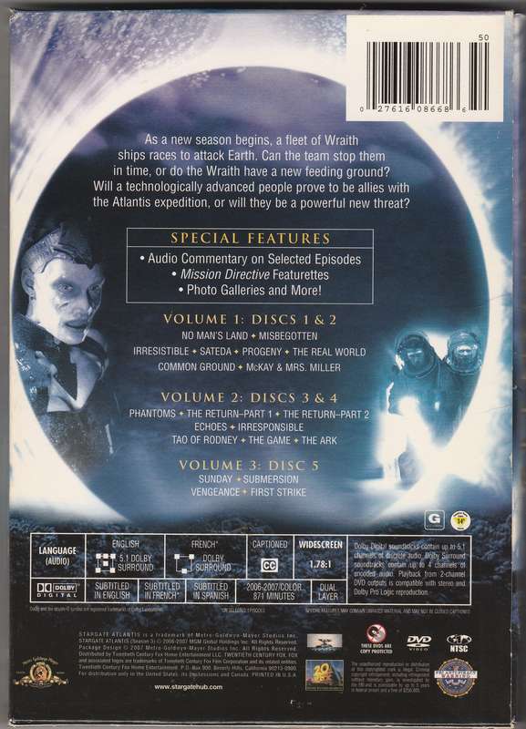 Stargate Atlantis - The Complete Third Season