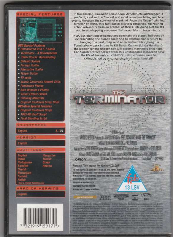 Terminator Special Edition DVD