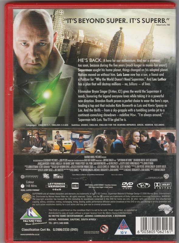Superman Returns DVD