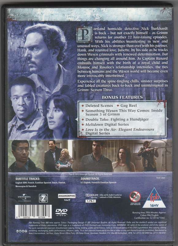 Grimm - Season 3 DVD