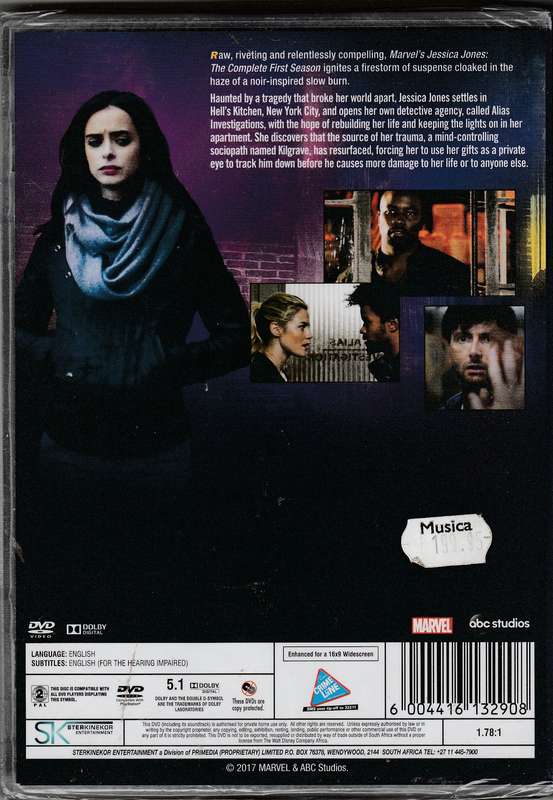 Marvel's Jessica Jones: The Complete First Season DVD (New Sealed)