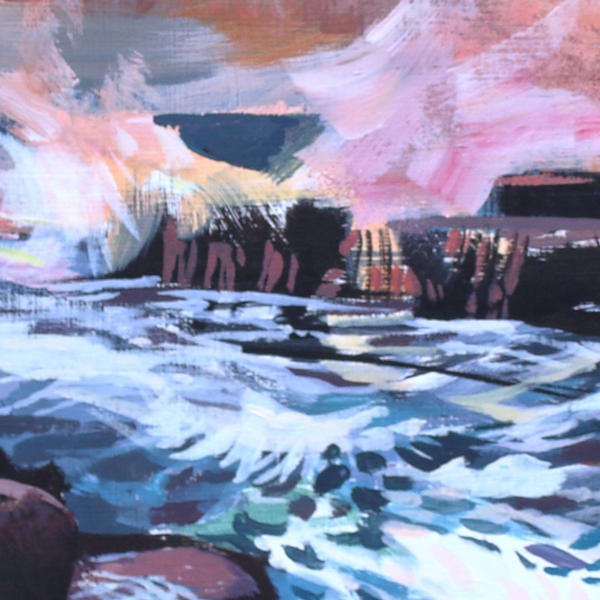 G.R.Wood 'Ember Cloud and Wave on Stone'