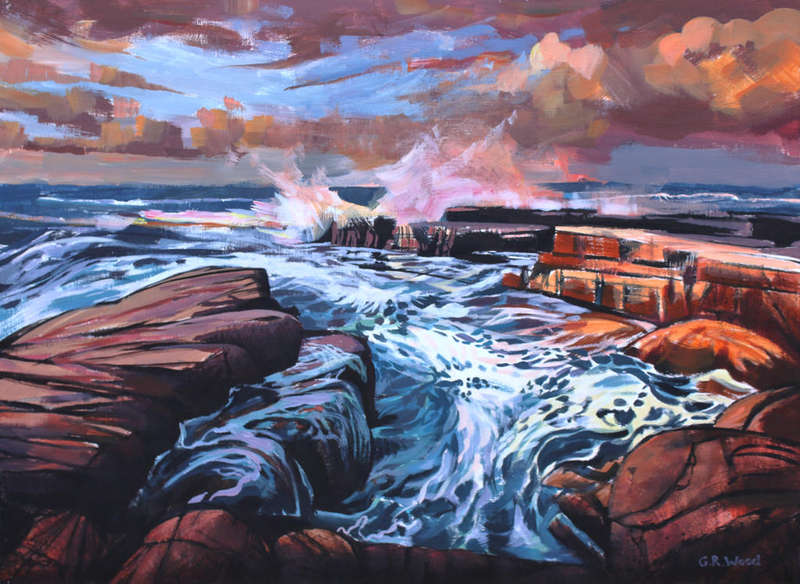 G.R.Wood 'Ember Cloud and Wave on Stone'
