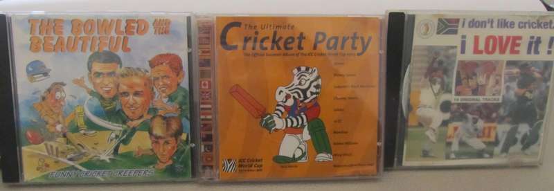 3 x Cricket Inspired CD's - The Ultimate Cricket Party, The Bowled and the Beautiful and more