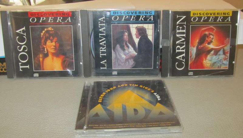 Discovering Opera CD's  - Tosca, La Traviata & Carmen PLUS FREE CD - AIDA