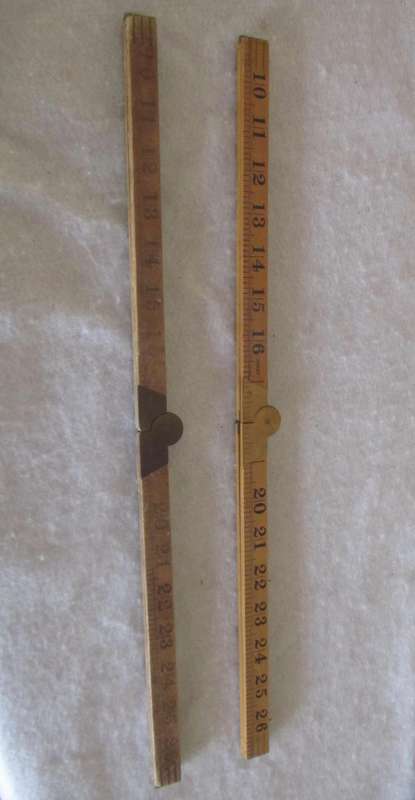 2 x Vintage Rabone Folding Rulers  - No 1167 : Boxwood (both for one price)