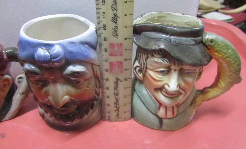 3 x Vintage Toby-style Jugs : Pirates