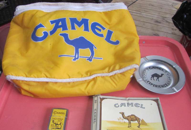 Camel Cigarette Collectables - Box, Cooler Bag, Lighter, Box