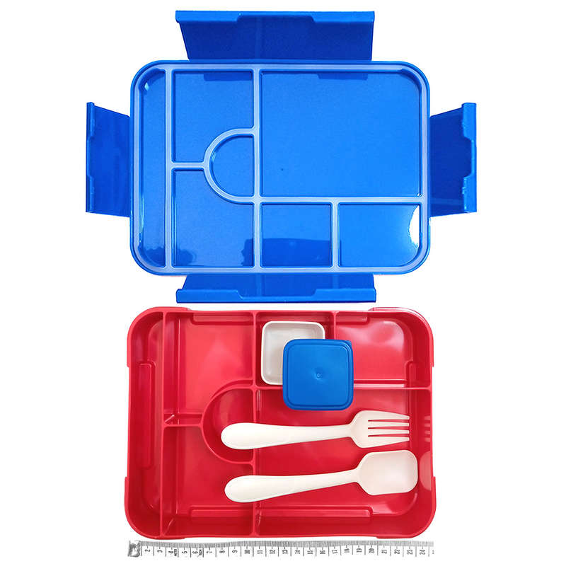 17Pcs 7-Compartment Rocket Bento Lunchbox Set