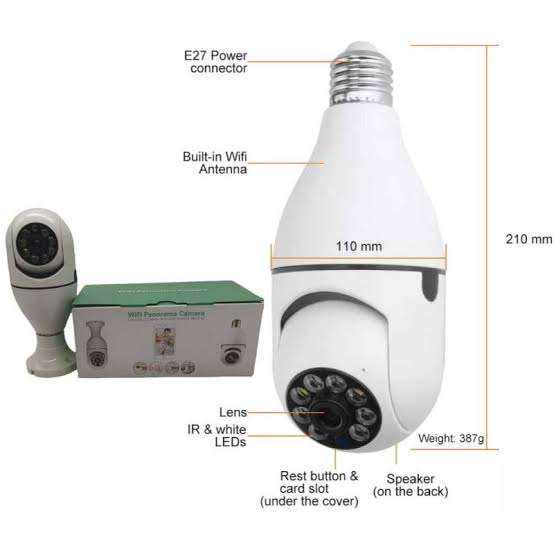 Wifi Bulb Camera 360 degrees