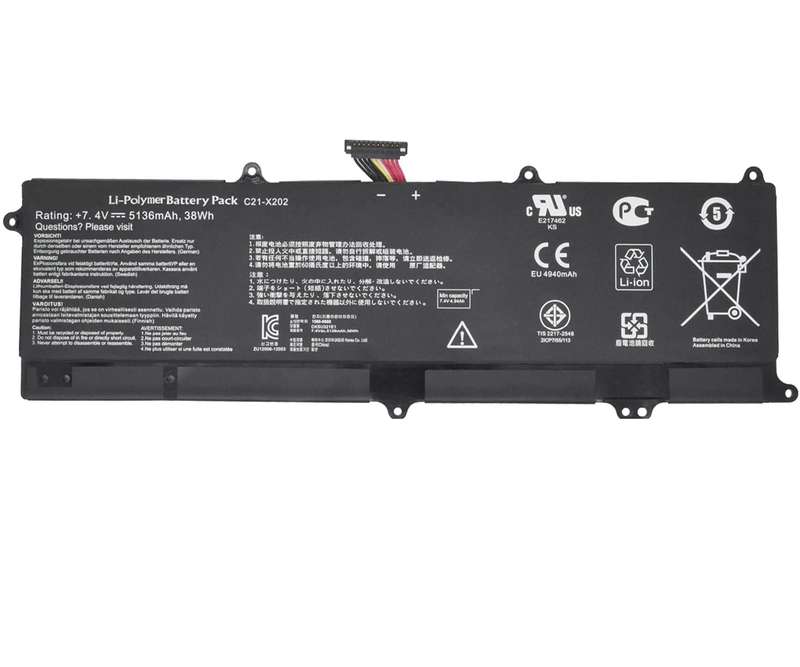 Battery for Asus VivoBook Q200E, X201, X201E, X202, X202E Series (C21-X202)