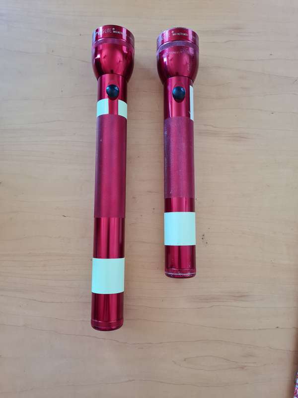 Pair of maglite flashlights working