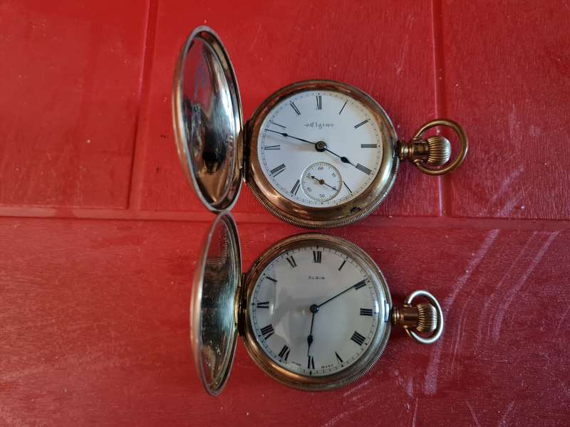 Lot of Elgin pocket watches not working