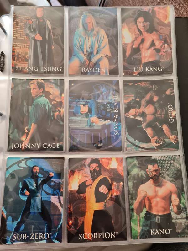 Lot of mortal kombat trading cards 90in total