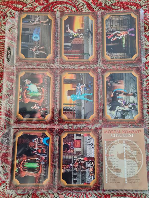 Lot of mortal kombat trading cards 90in total