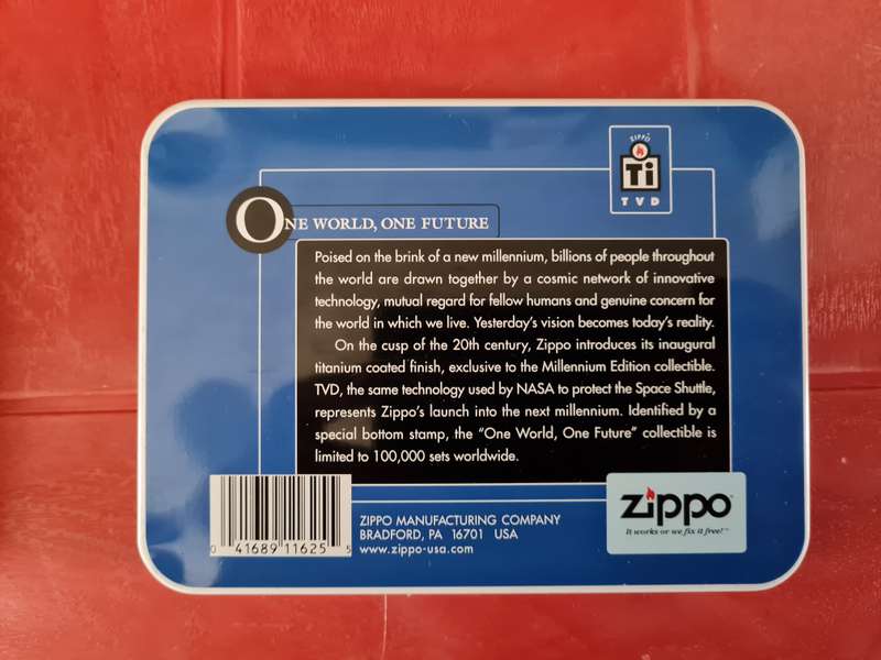 Zippo millennium edition new