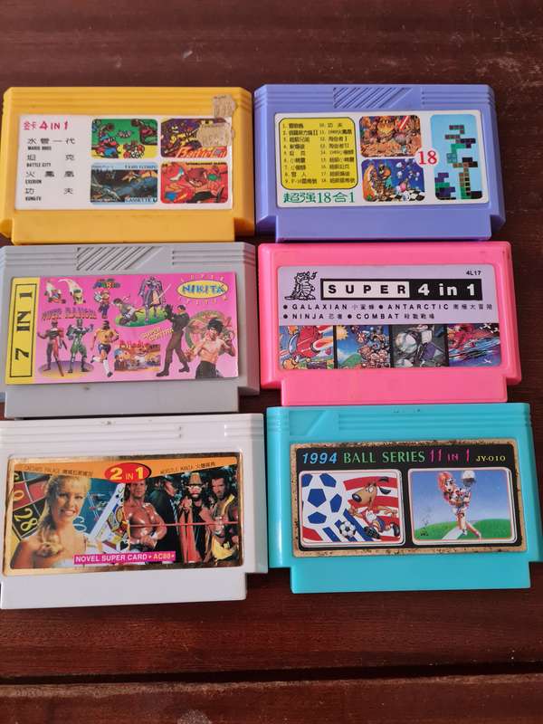 6 famicom games untested