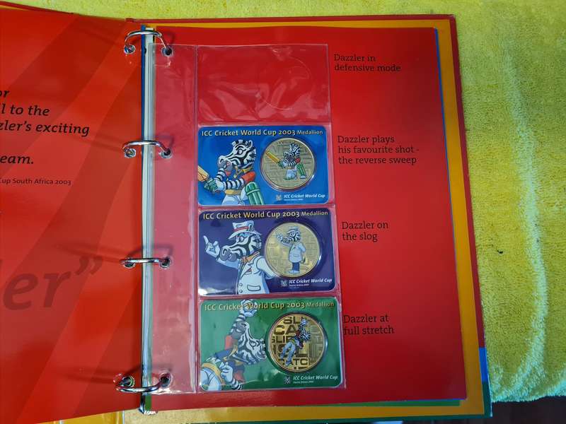 Icc cricket mascot medallion coin file