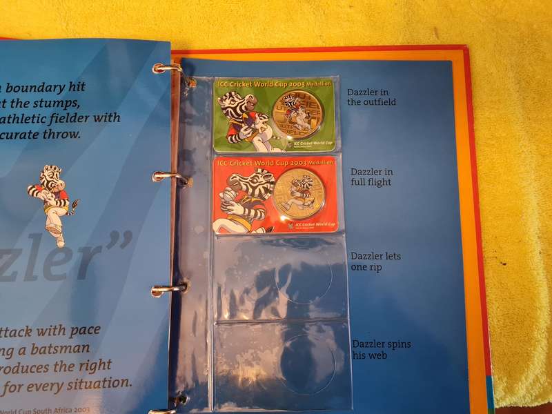 Icc cricket mascot medallion coin file