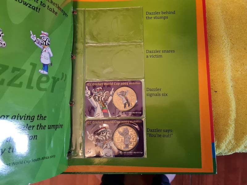 Icc cricket mascot medallion coin file