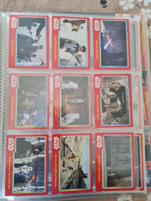 Star wars trading cards in collectors binder