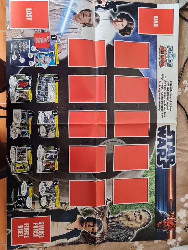 Star wars force attax trading cards in binder