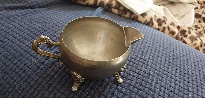 Elegant Vintage mid-20th-century Silver-plated cream cup by WM & Sons