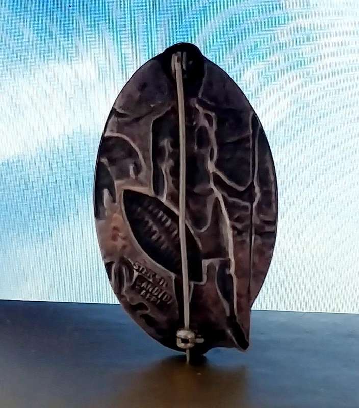 Sterling silver Zulu Warrior Brooch Candida era by Joe Calafato