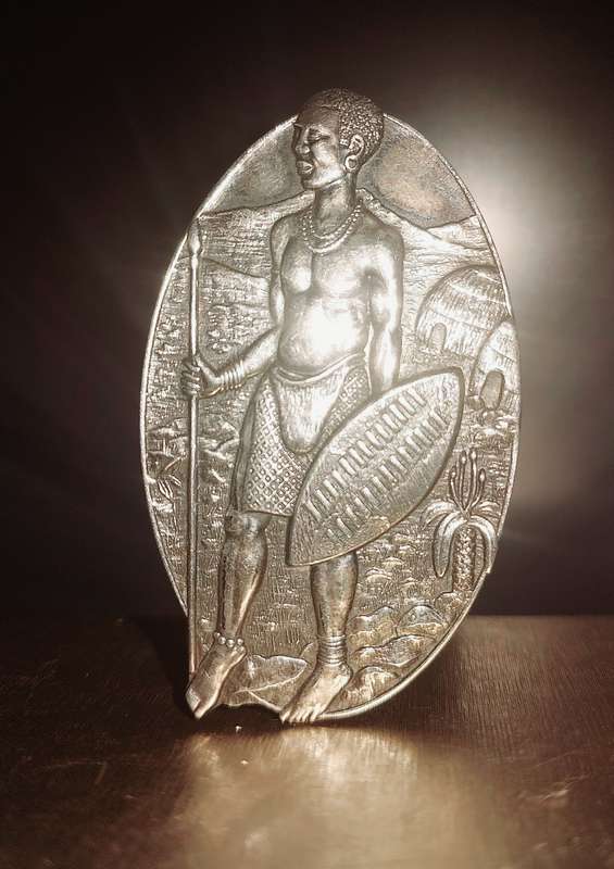Sterling silver Zulu Warrior Brooch Candida era by Joe Calafato