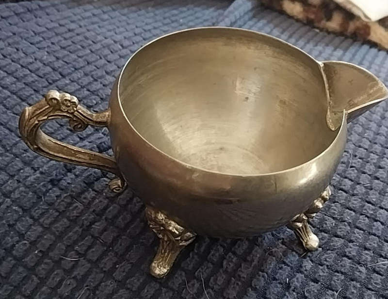 Elegant Vintage mid-20th-century Silver-plated cream cup by WM & Sons
