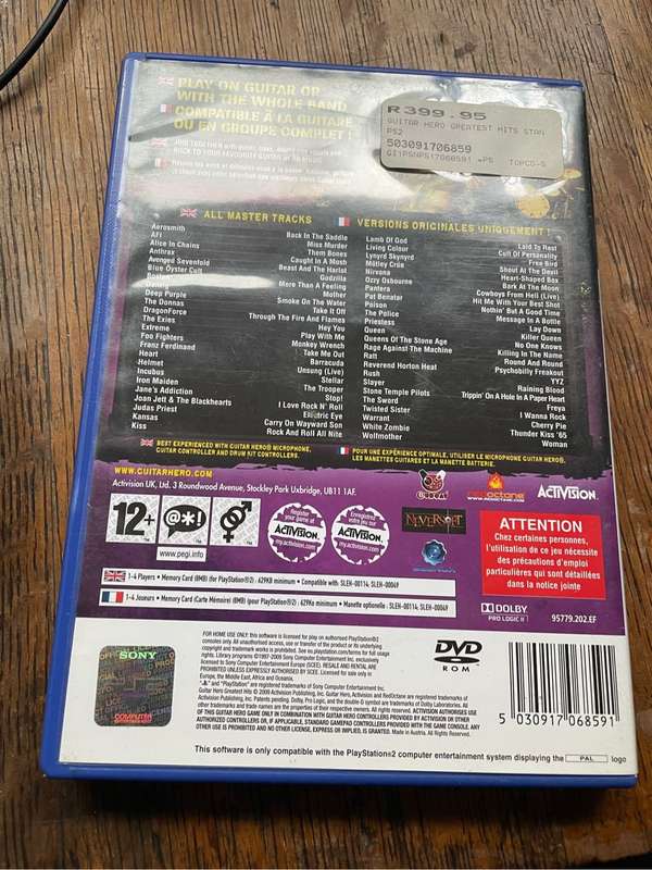 PS2 Guitar Hero Greatest Hits