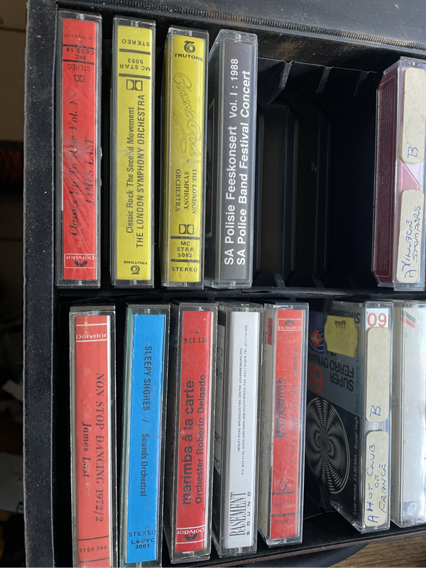 Job Lot Cassette Tapes and Cassette Carry Case