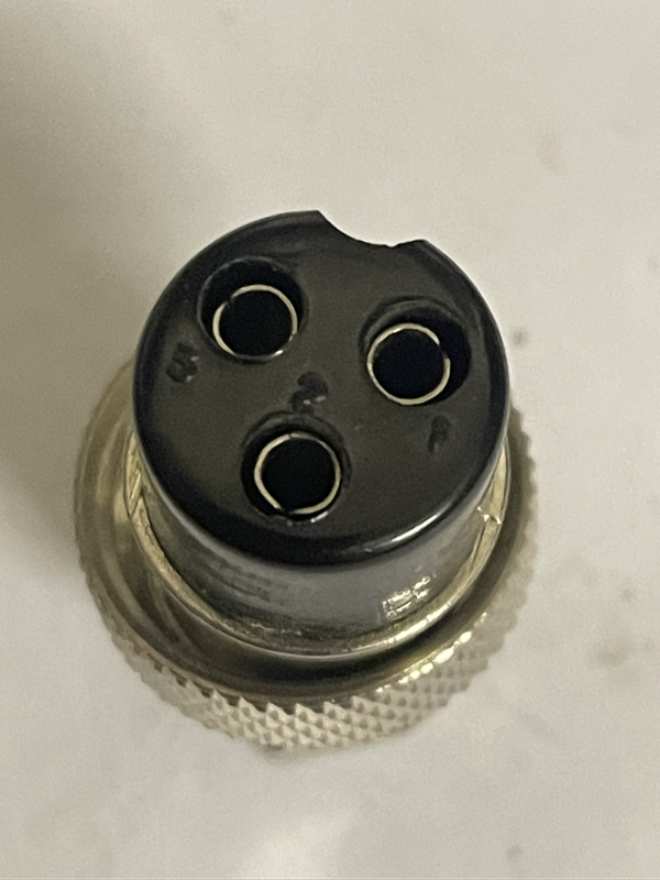 GX12 aviation / microphone connector - 3 Pin