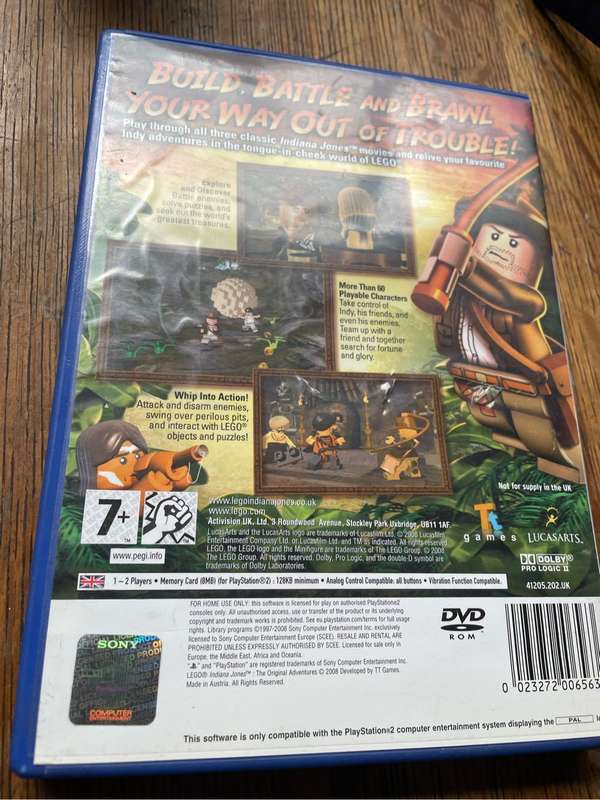 PS2 Lego Indiana Jones